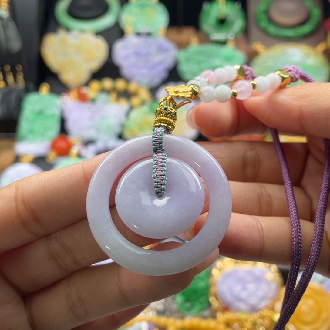 翡翠未镶嵌颈饰代编织