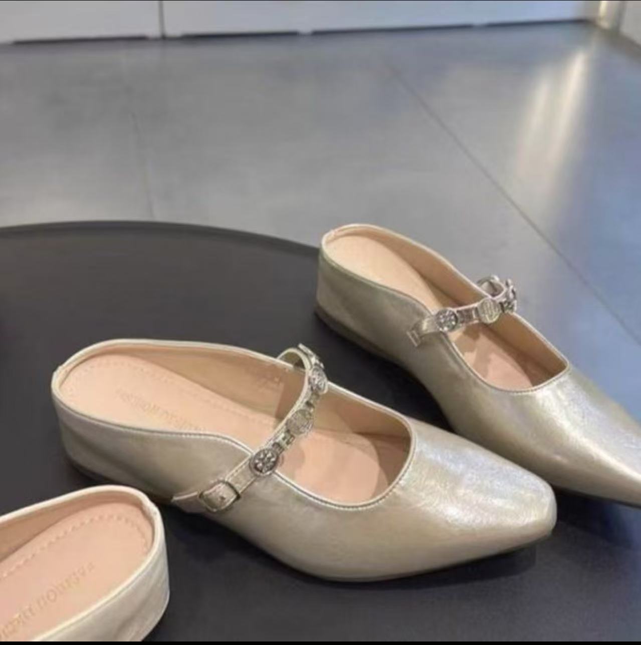 半拖鞋包头钻带浅口一脚蹬2025新款842