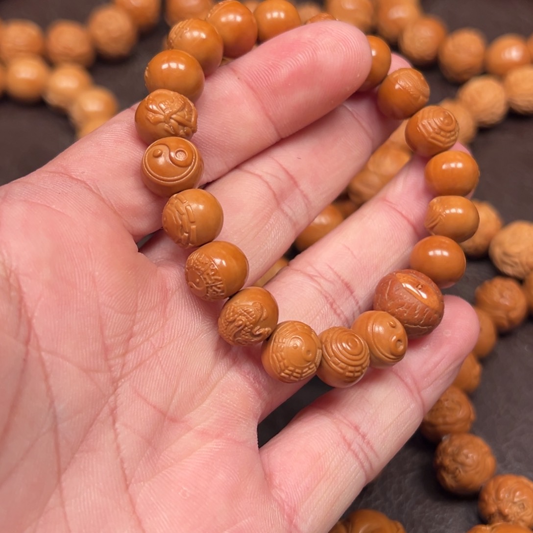 猴头核桃手串1.1苏工小籽四相八卦