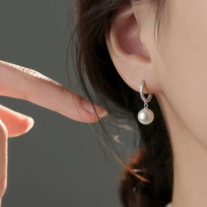 非金属耳饰 经典轻奢时尚白色百搭复古