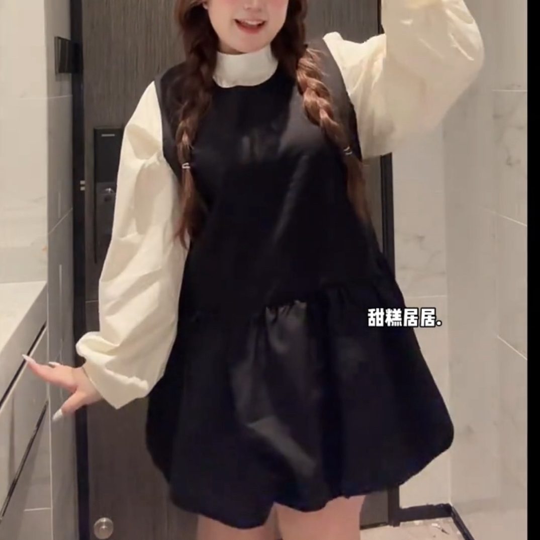 大码早秋韩系背心连衣裙99472衬衫99571套装