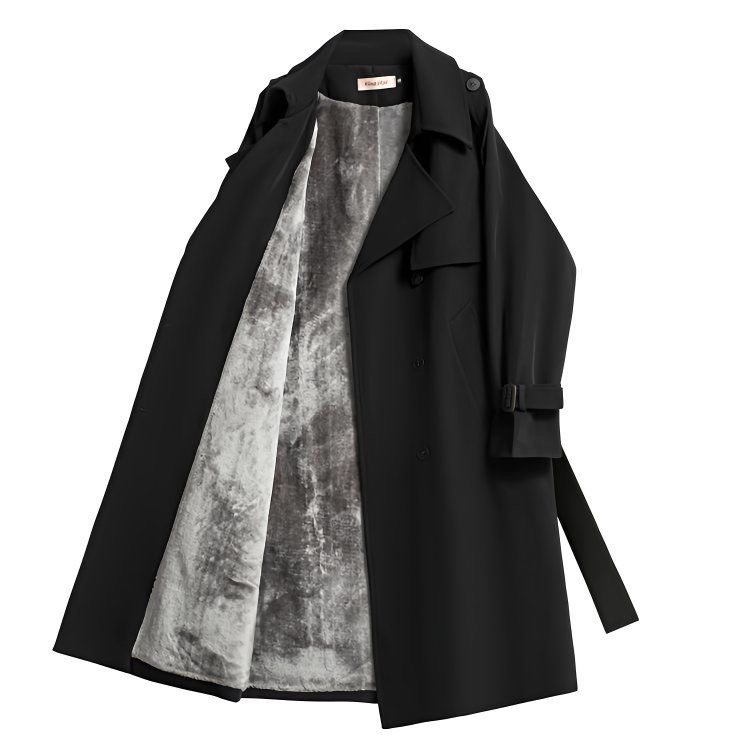 加绒英伦风外套女春秋中长款垂感高档女风衣休闲小个子百搭大衣