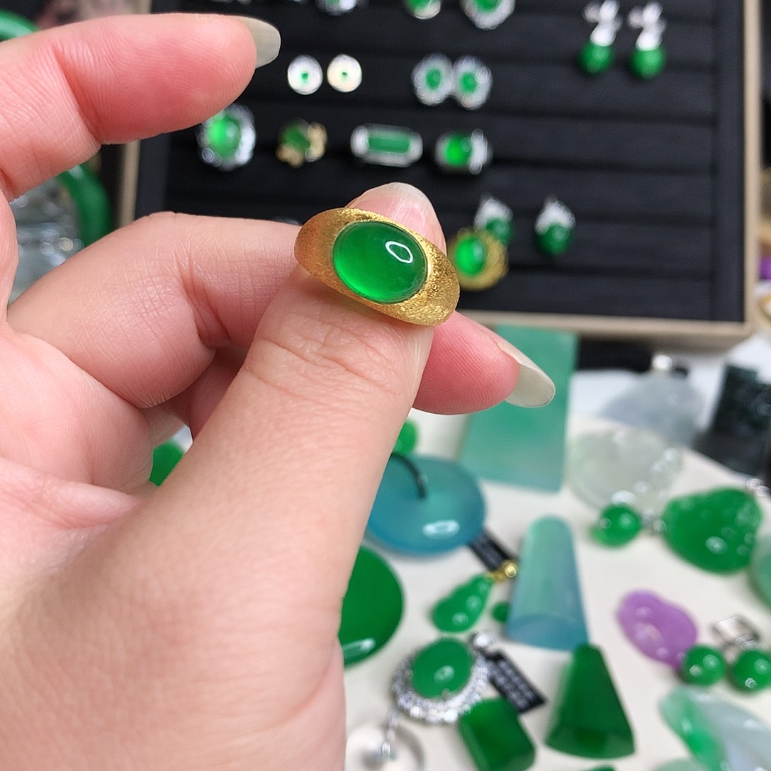 众***姐翡翠银S925镶嵌颈饰优化733