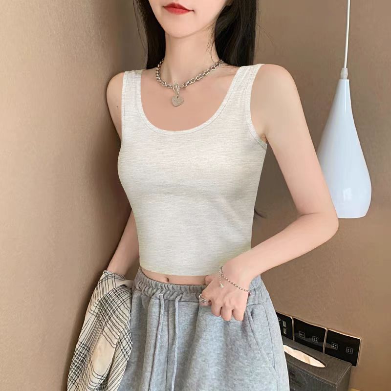 夏季外出约会必备居家一体式吊带背心