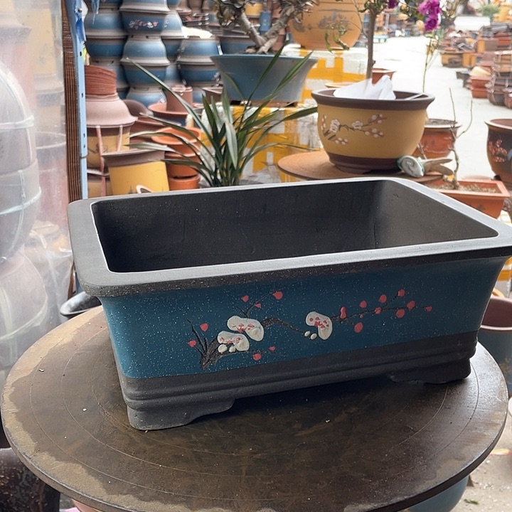 紫砂宜兴紫砂36蓝点菜马槽