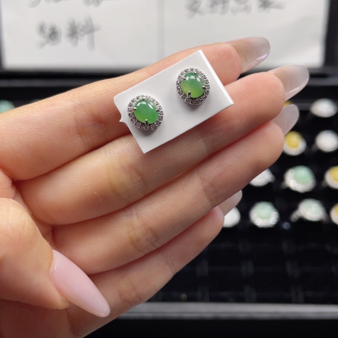 翡翠银S925镶嵌手链