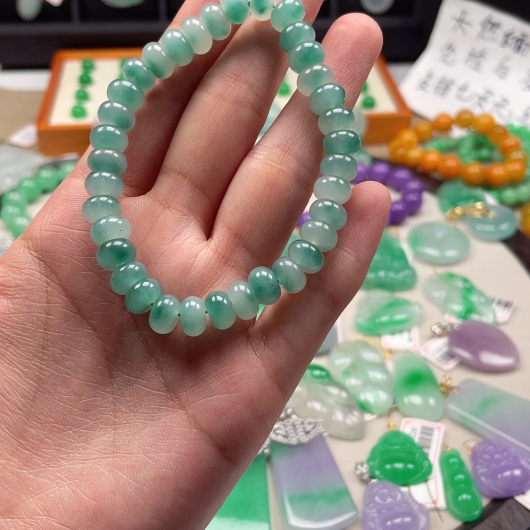 未镶嵌手链翡翠冰飘花