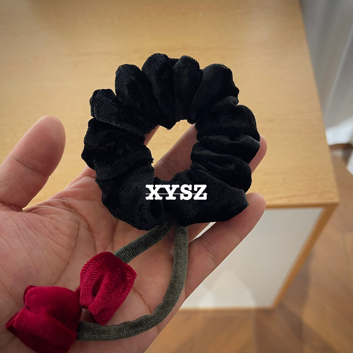 丝绒郁金香发圈韩系复古简约高弹力百搭秋冬发饰女