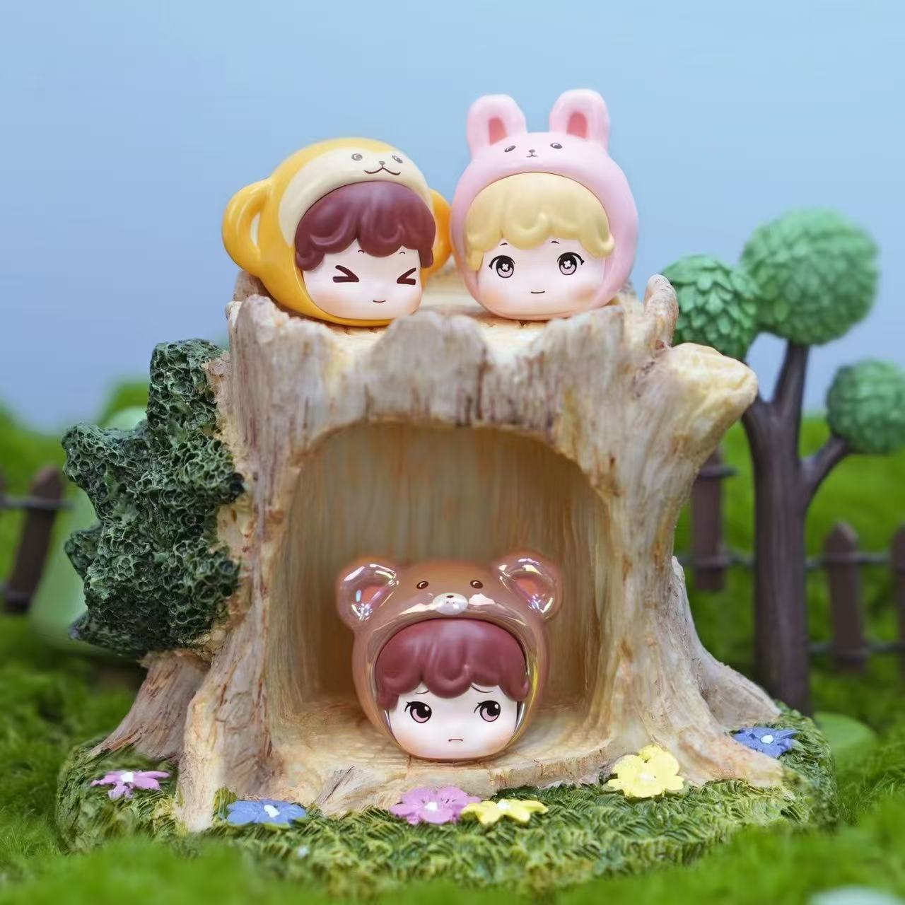 【QUEEN潮玩宫殿-飞行棋】萌萌动物园春日派对系列萌粒潮玩盲盒摆件