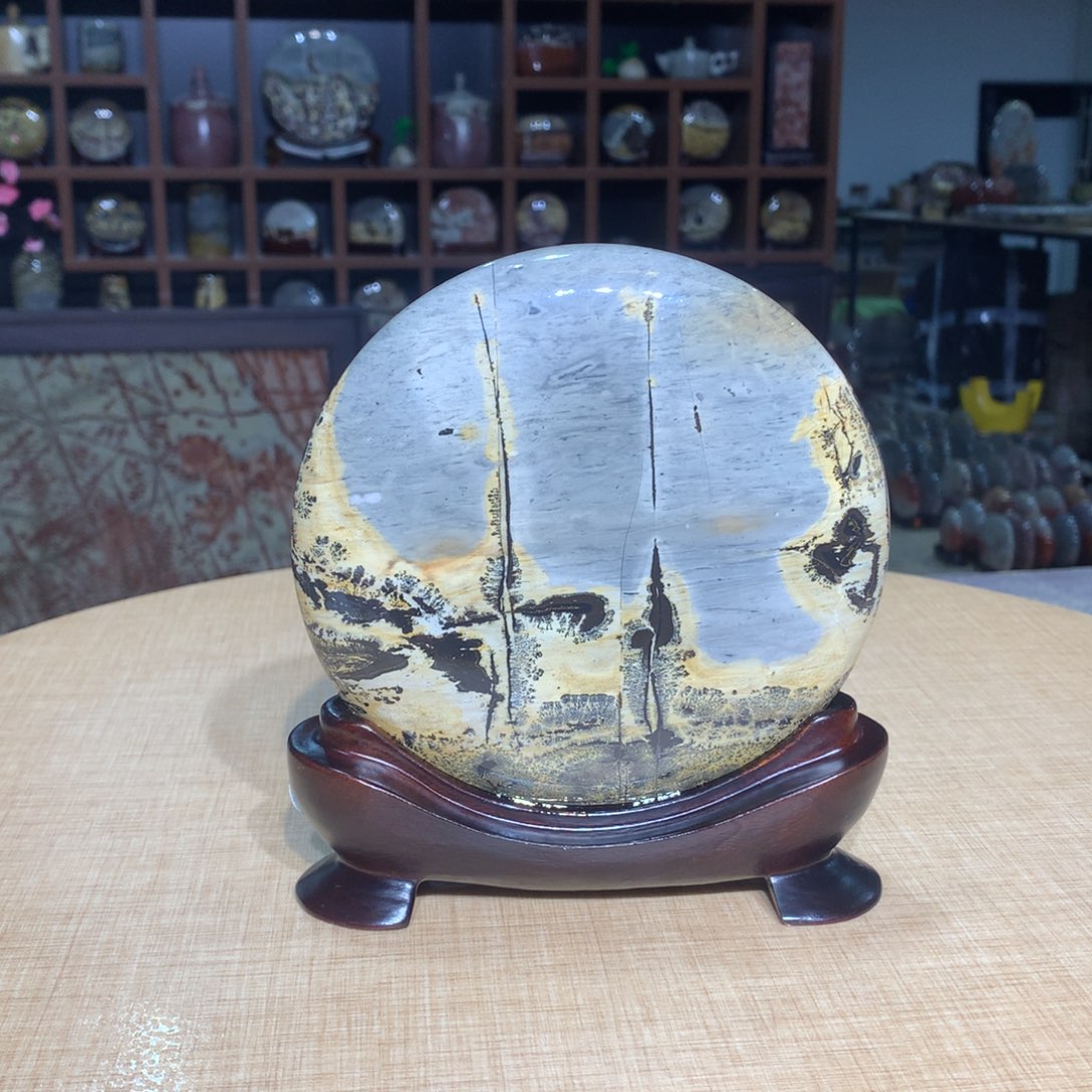 紫砂，广西国画石摆件，收藏观赏