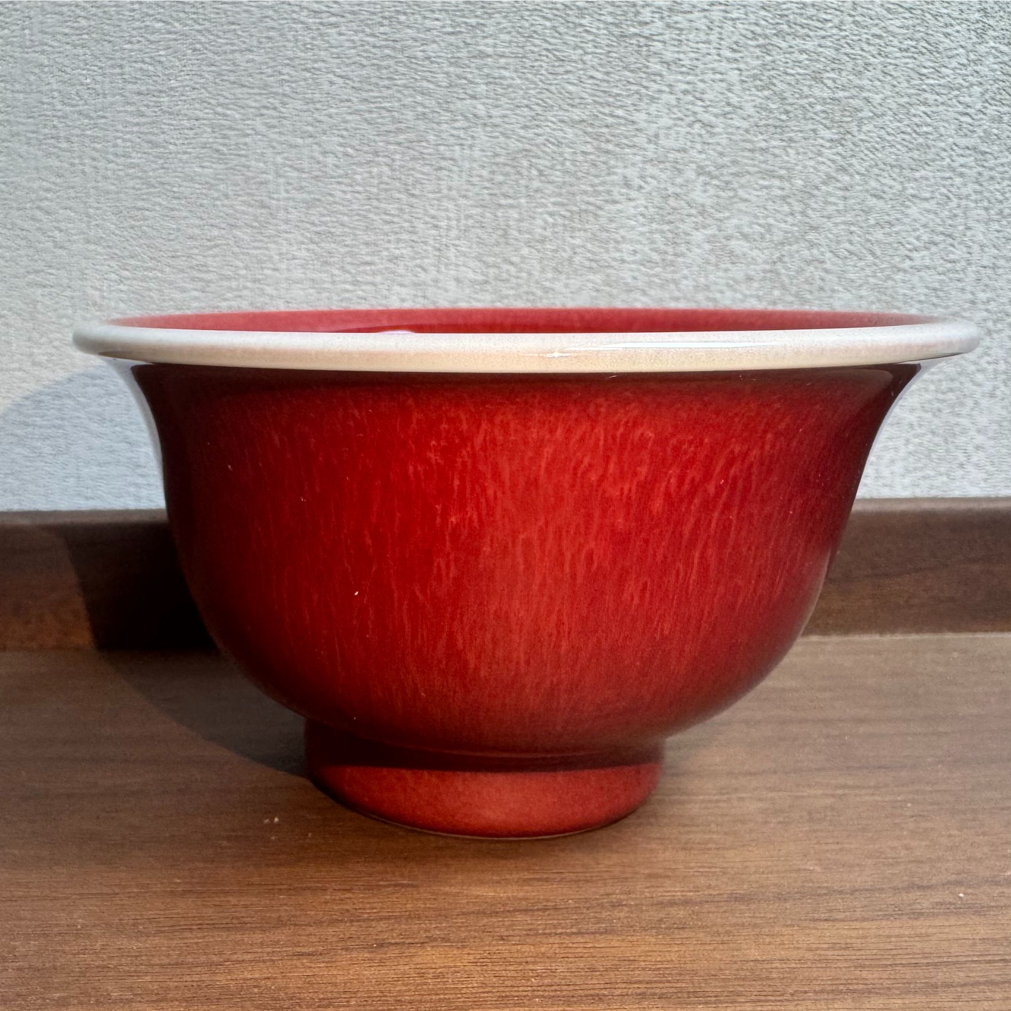 祥瓷坊 景德镇原矿郎窑红全手工压手杯