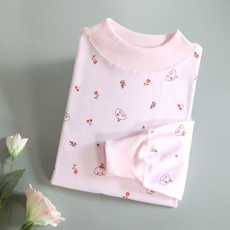 100%纯棉青年单件秋衣上衣女中内衣保暖中老年人线衣全棉棉毛衫