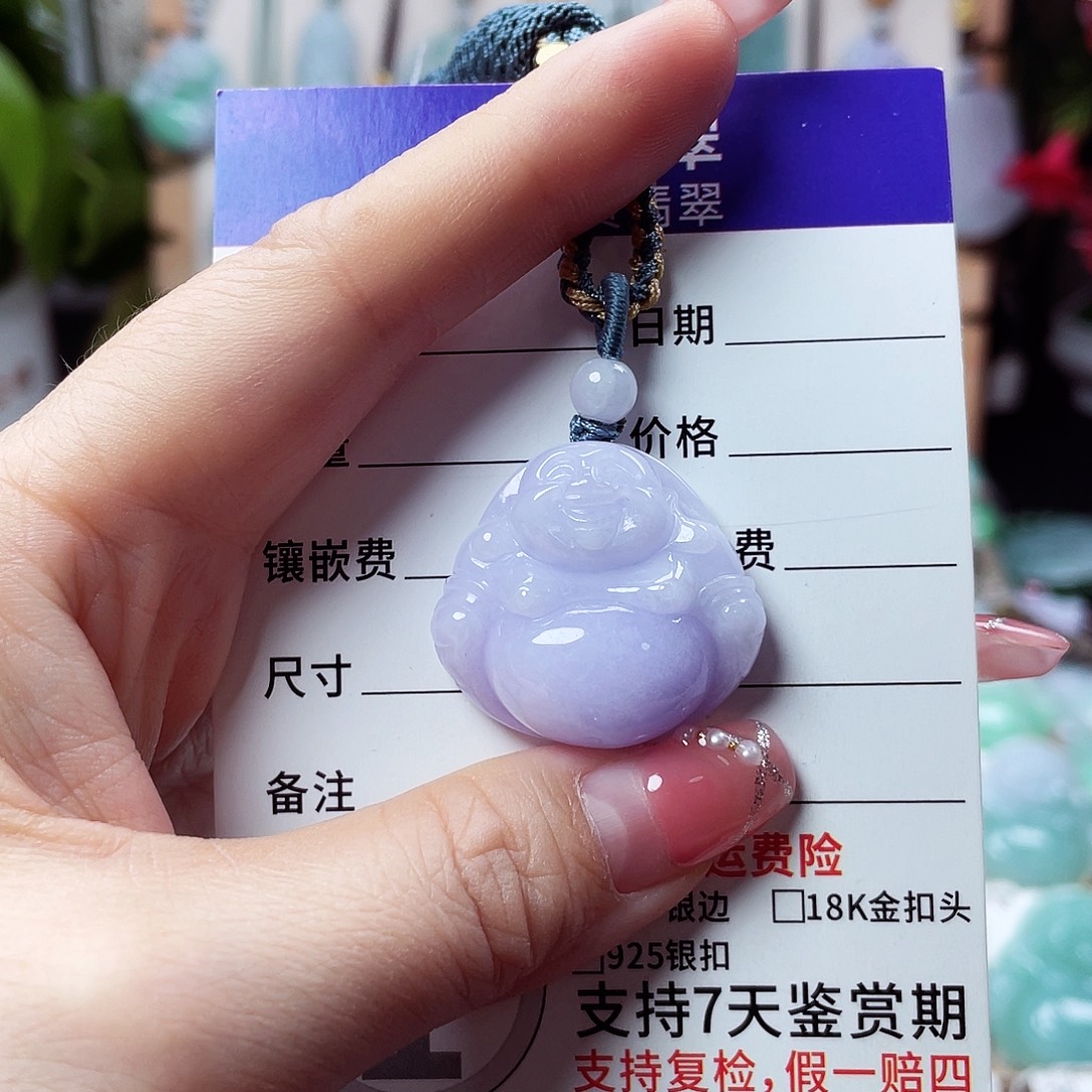 翡翠未镶嵌颈饰佛公11