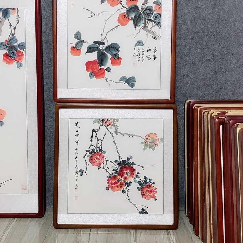 【闪购商品】国画书画作品带框65×65厘米