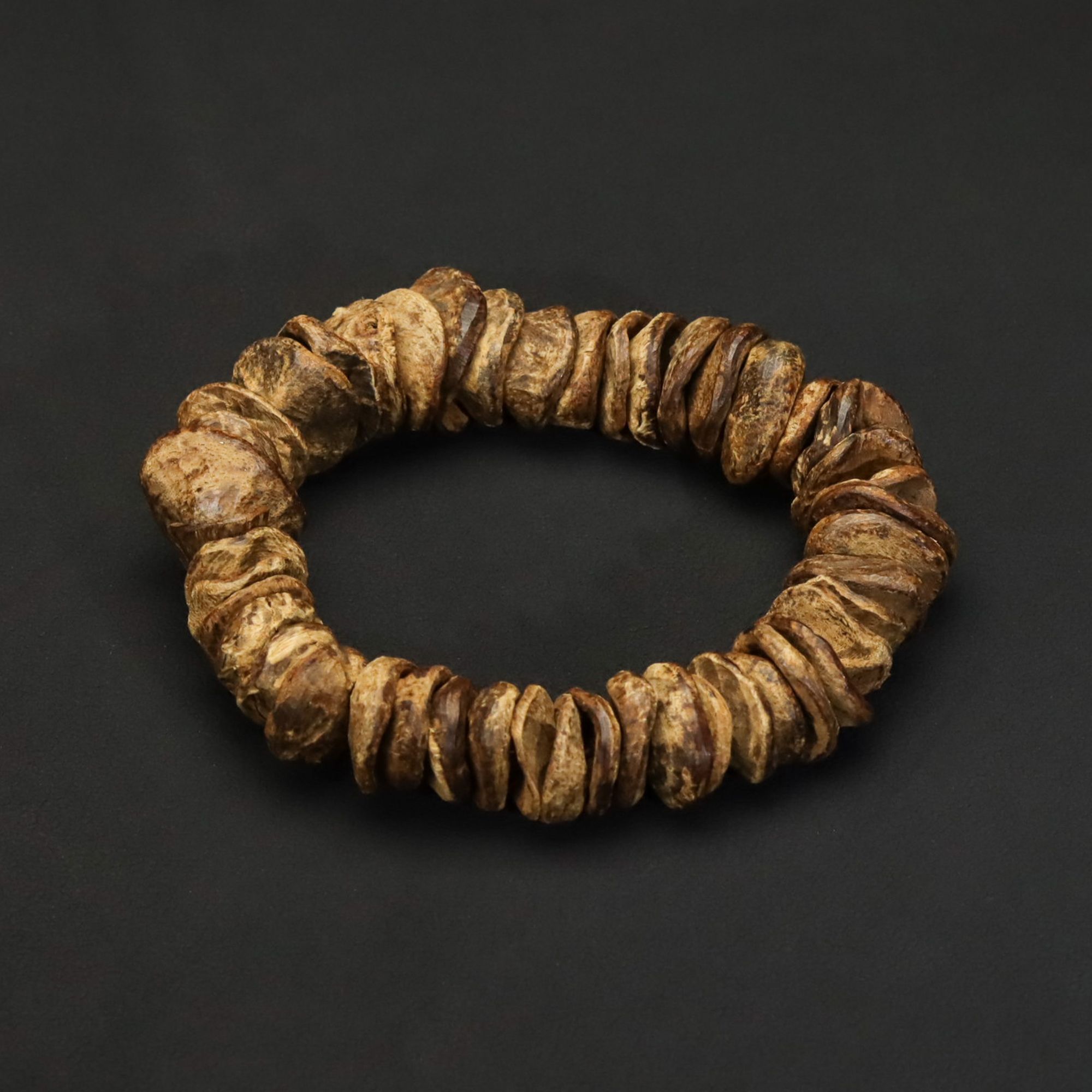 A1428 加里曼丹沉水碎银子随形手串13mm×19mm×17.2mm47颗 22.7g