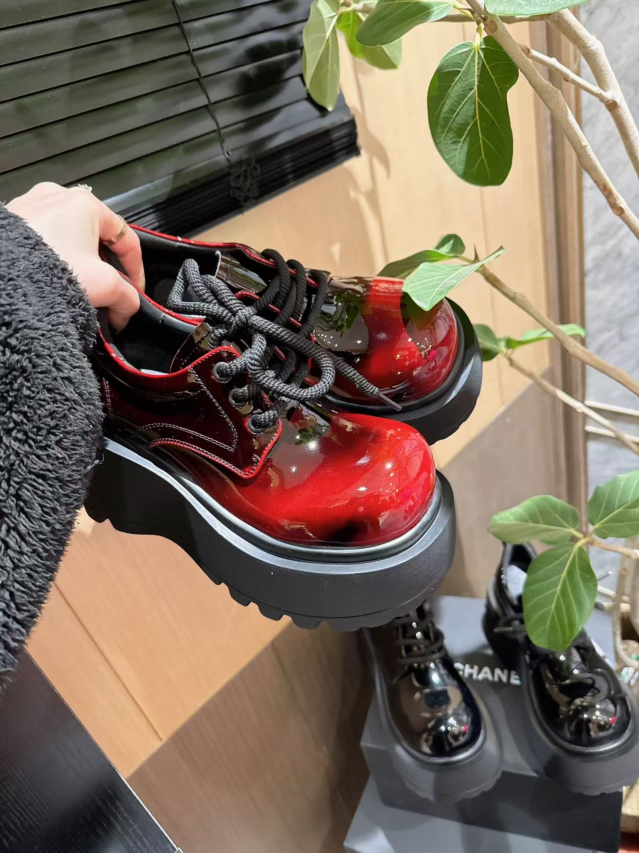 【HeiPa】安暖家春季穿新款厚底带时尚韩版靴子女款