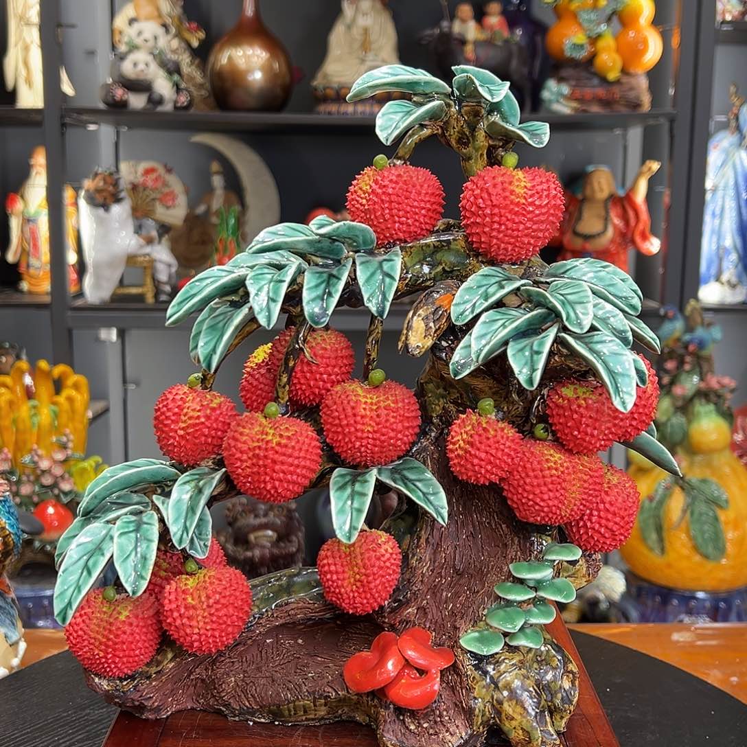 荔枝陶瓷作品陶瓷艺术作品