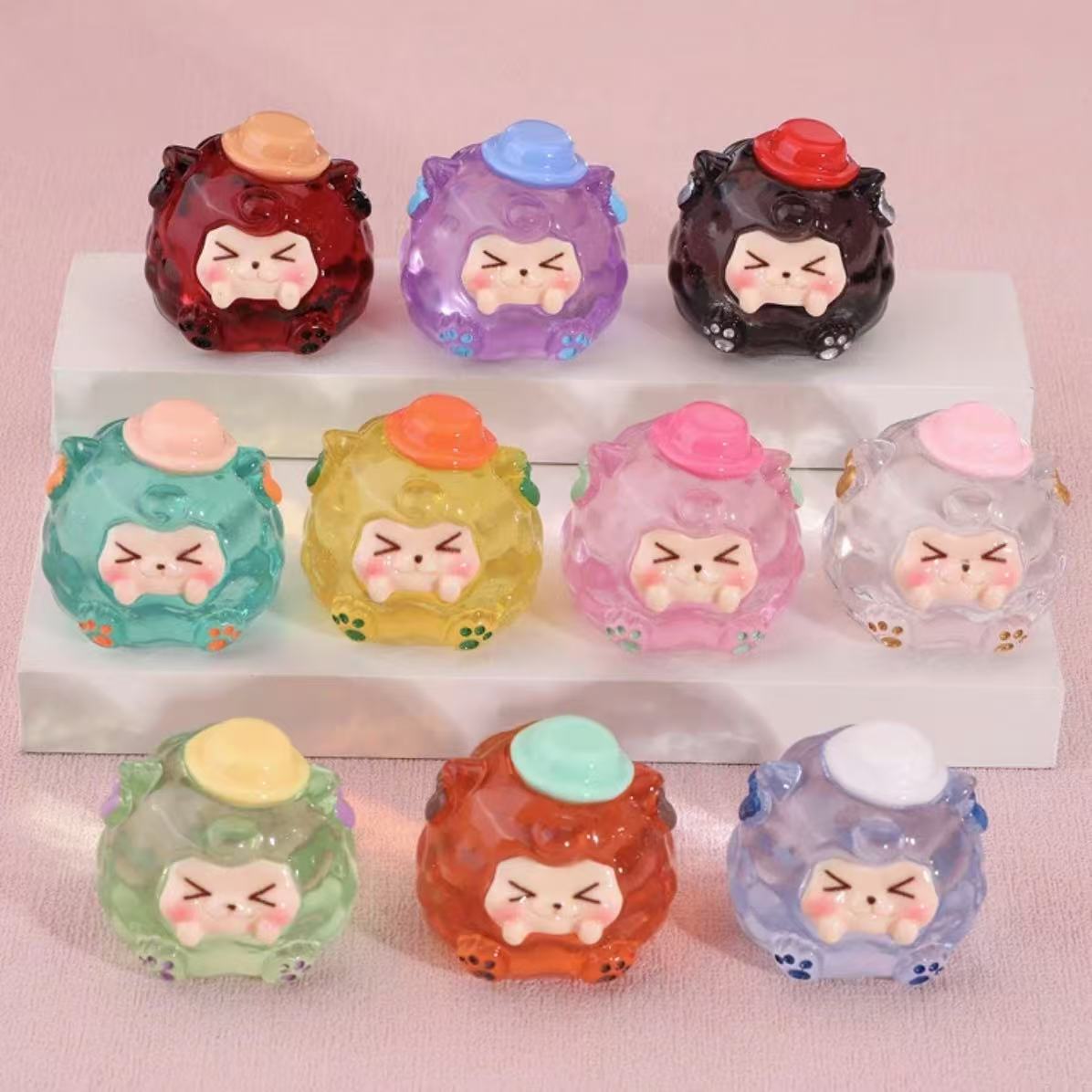 带帽高透团子DIY树脂摆件