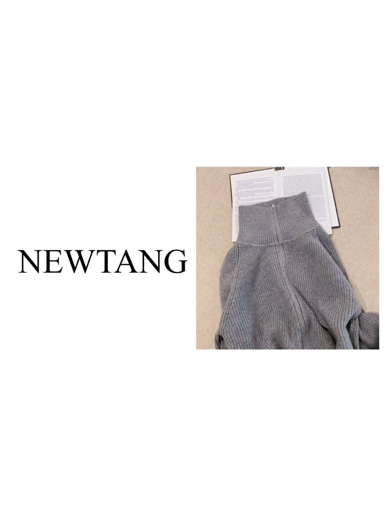 【落日剪影】192女外穿长袖百搭双拉链宽松显瘦毛衣外套