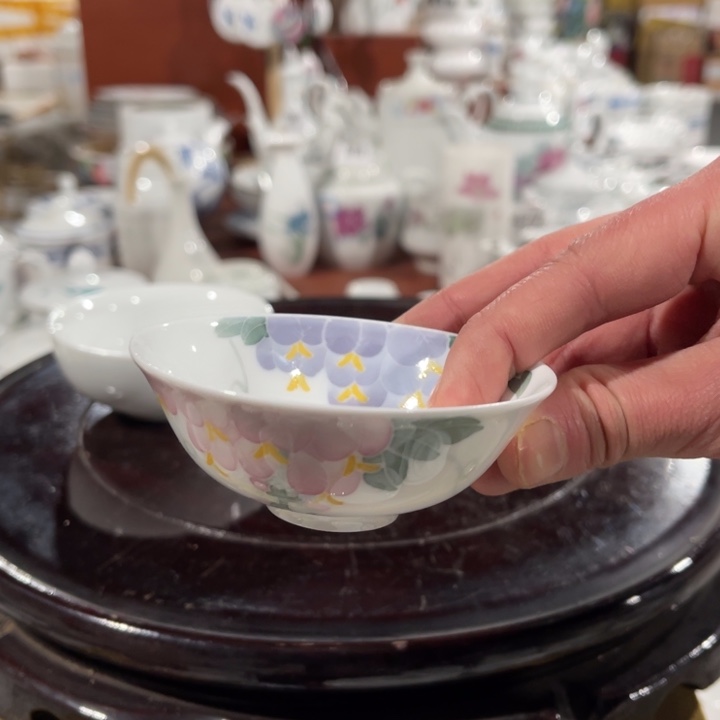 醴陵釉下高温瓷器手绘茶碗
