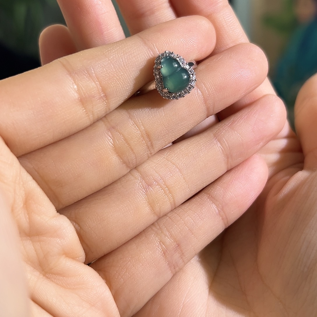 翡翠耳饰未镶嵌缅甸s25