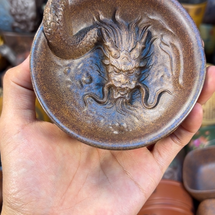 紫砂茶杯宜兴紫杯子