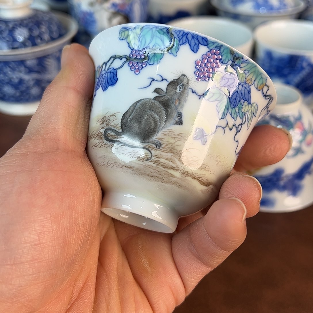 杯心景德镇全手工手绘陶瓷