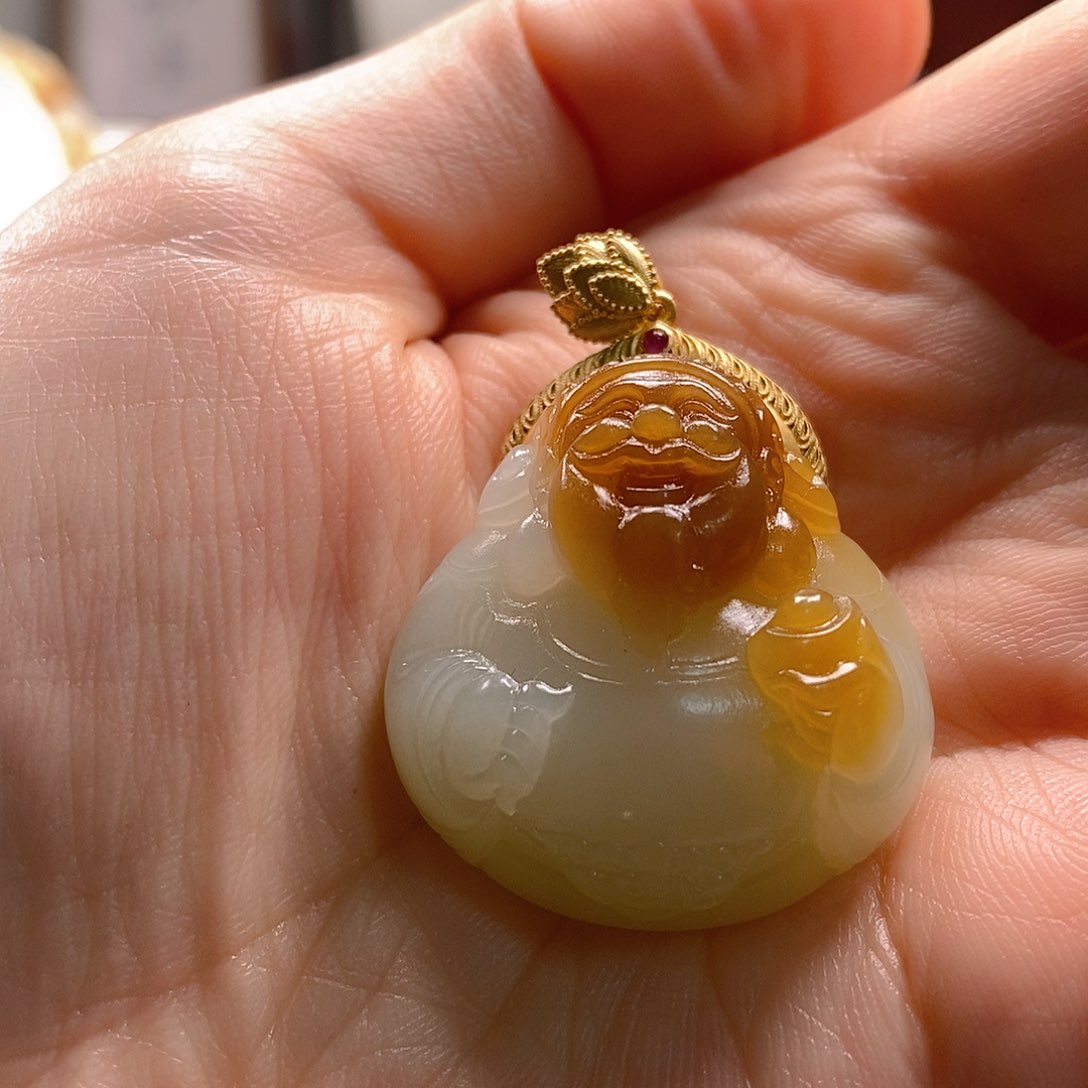 和田玉吊坠(不含链)未镶嵌