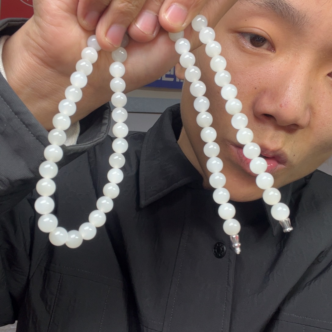 和田玉颈饰未镶嵌多样性野牛沟羊脂玉项链卡8货头