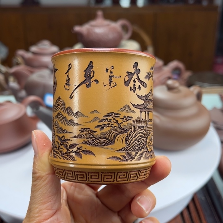 紫砂茶壶紫砂花茶