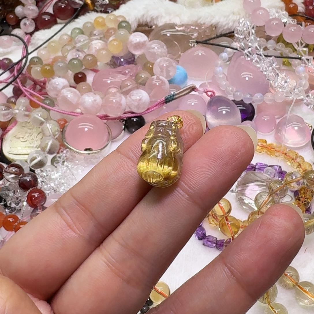 18K金镶嵌颈饰发晶?***?