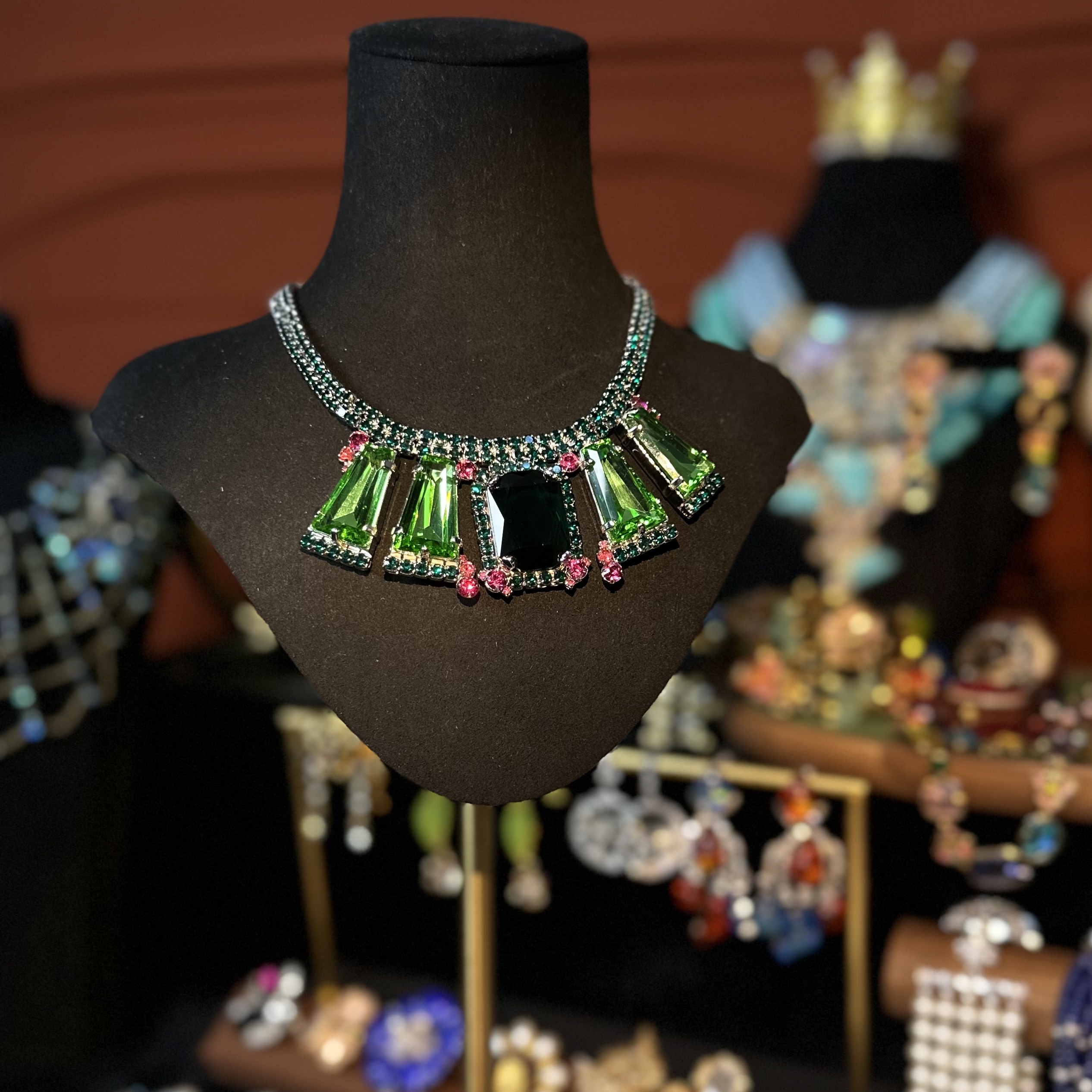 铜合金项链 中古复古宫廷风项链时尚百搭手工气质轻奢古风欧美C