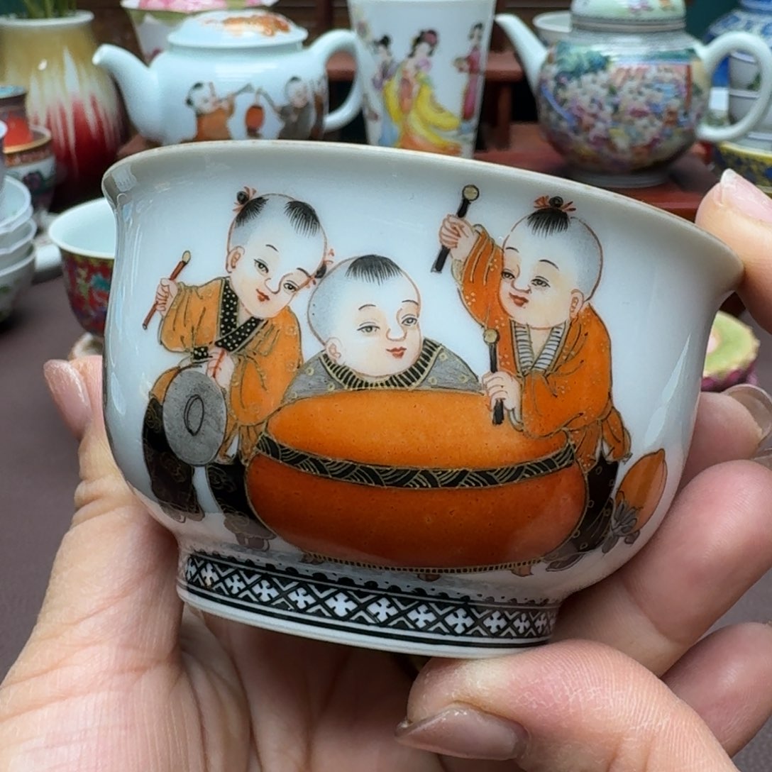 瓷片景德镇仿古手工制作精品展示