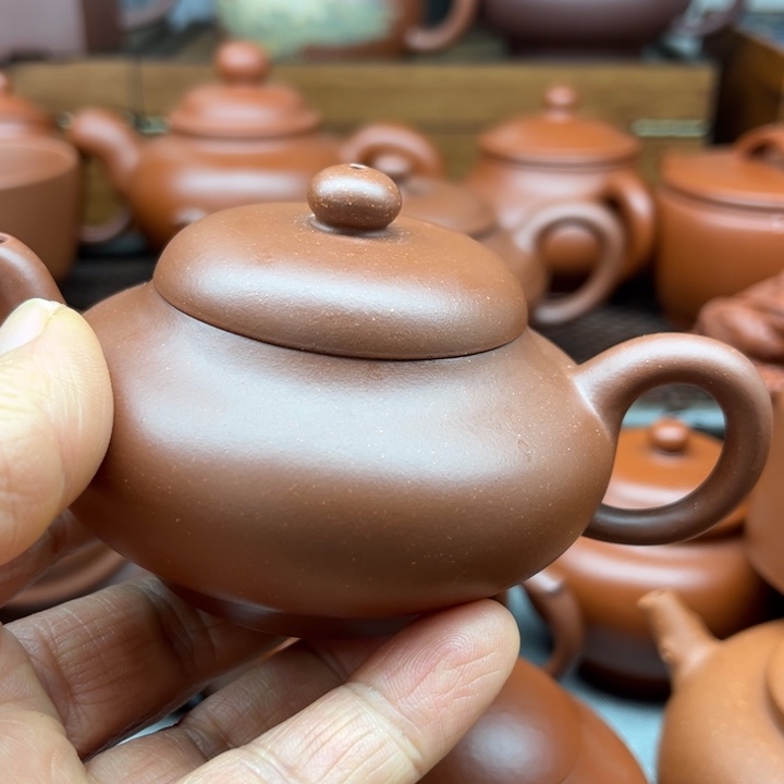 d***.茶壶紫砂红皮龙，手工制，自产自销