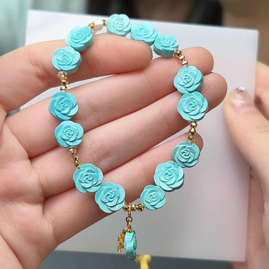 绿松石珠宝奇石18K金镶嵌