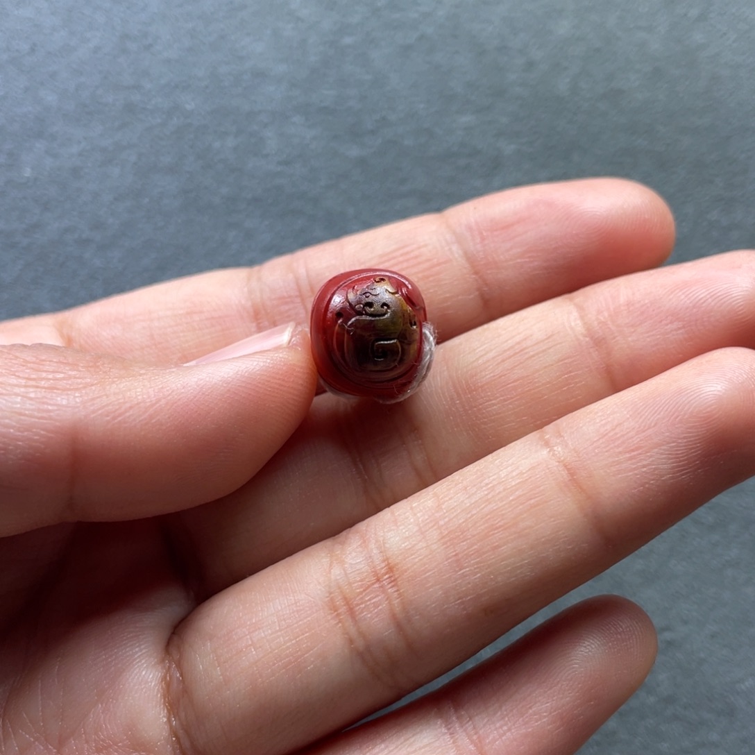 南红玛瑙配饰未镶嵌12.3mm