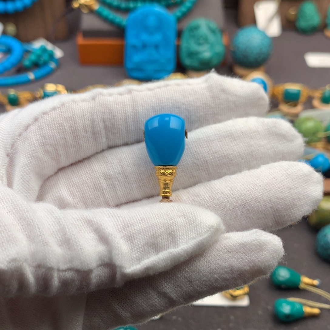 绿松石足金镶嵌发饰