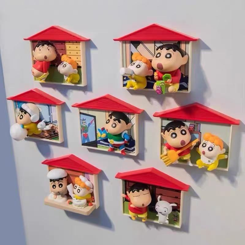 【默认拆盒】蜡笔小新野原家系列磁吸盲盒