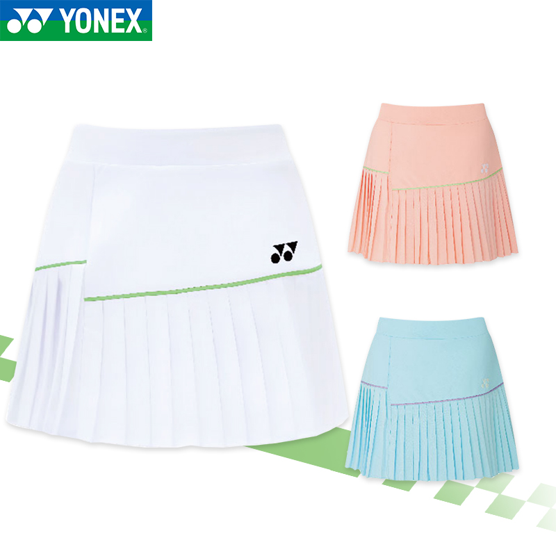 25年新款YY尤尼克斯羽毛球服女网球运动短裙速干220135TCR