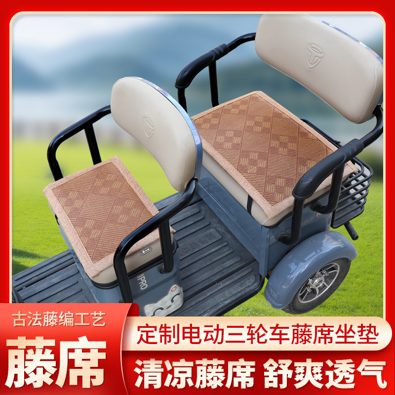 电动三轮车坐垫夏季电动车通用凉垫四轮车凉席座垫老年代步车坐垫