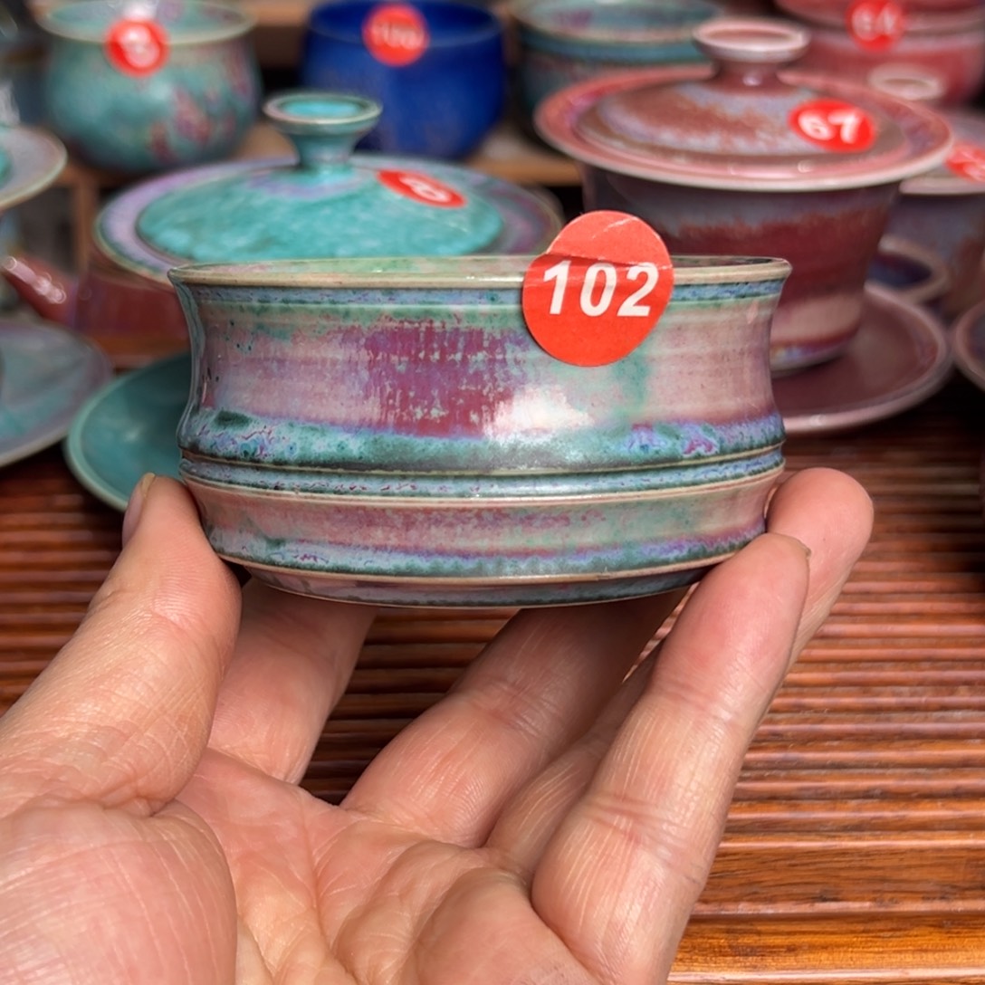 手工制作钧窑茶器