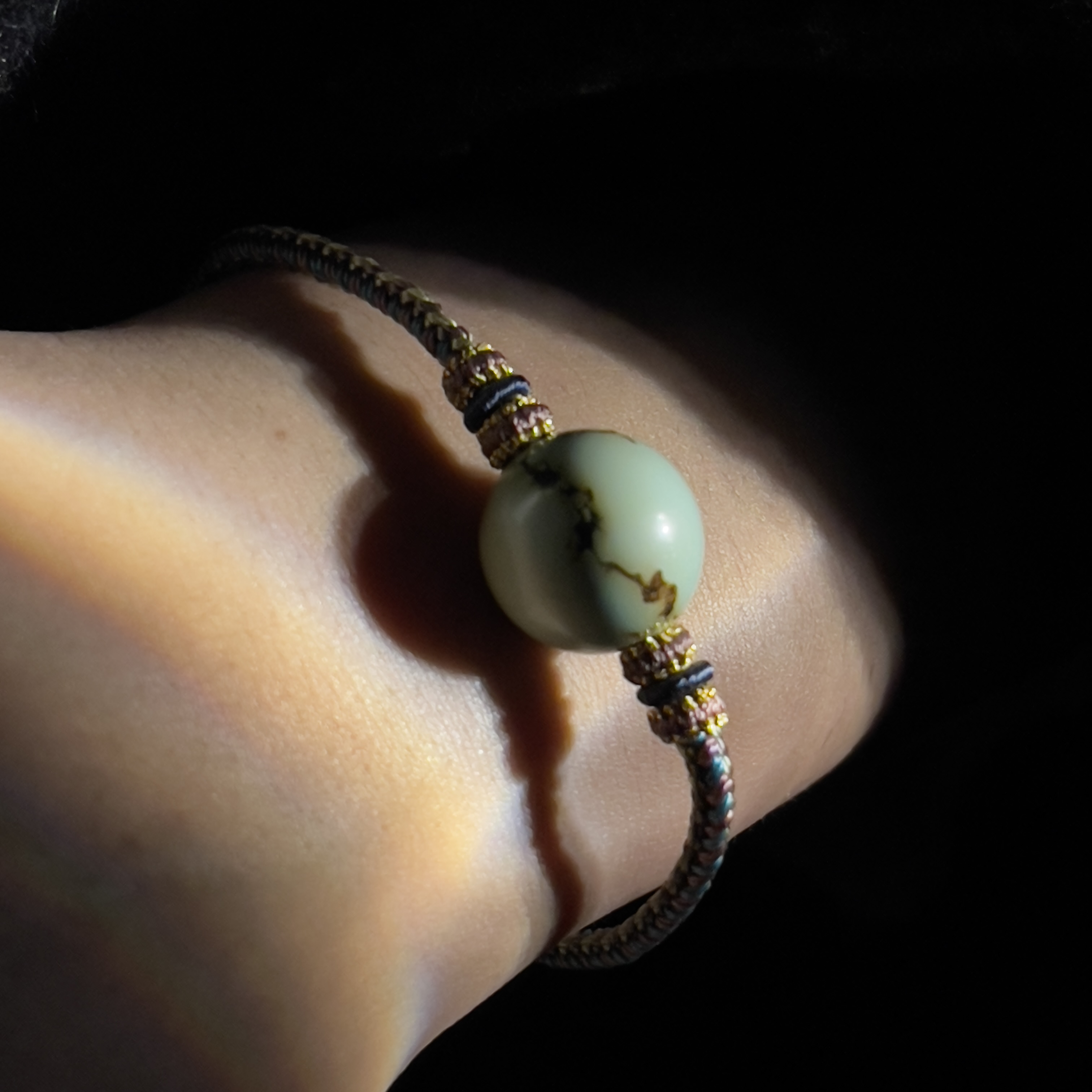 非金属木质手链 【FP1219102】松珠藏式编织手绳17mm+