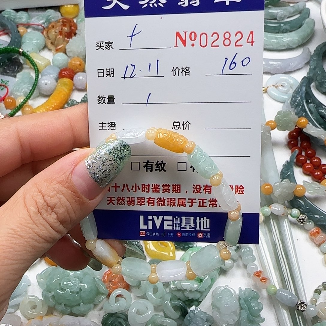 Y***八翡翠未镶嵌颈饰555