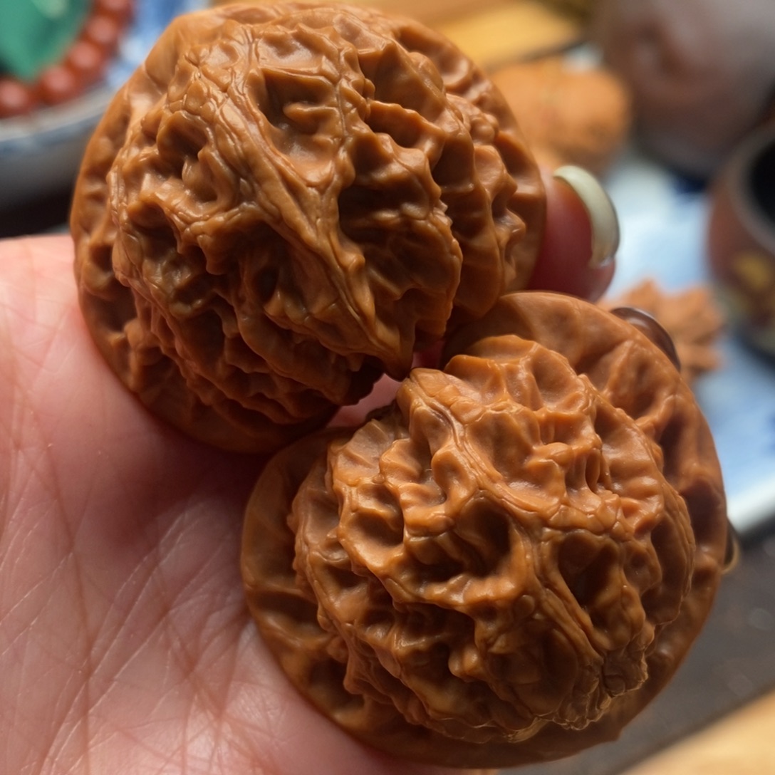 把件文玩核桃42尺寸桃心宫灯