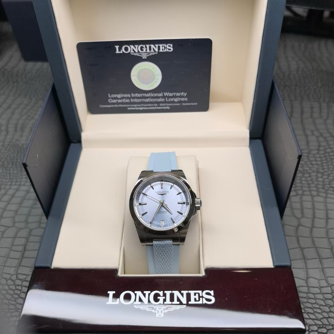 未使用 Longines/浪琴 /女表/  悦动430精钢蓝盘胶带拍下不退