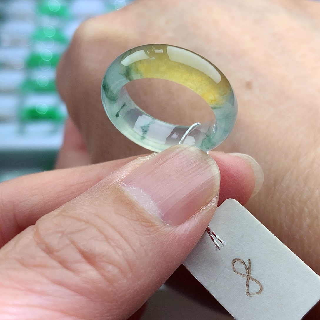 未镶嵌戒指翡翠8号