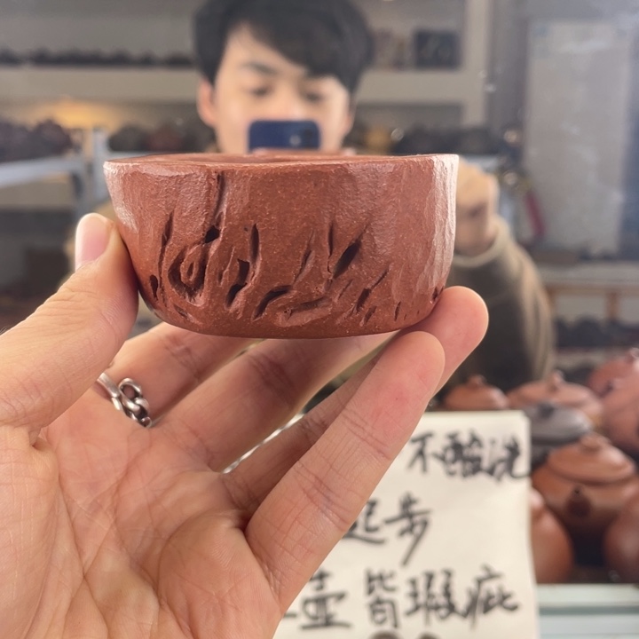 紫砂茶壶80cc红降坡茶壶