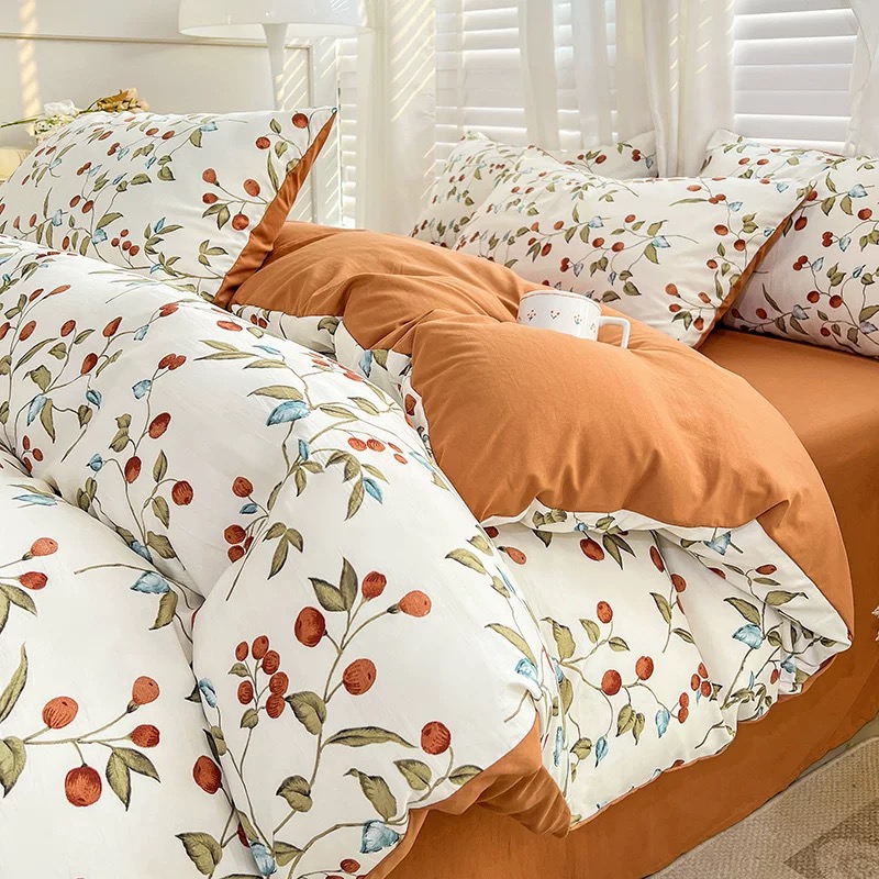 叶叶情思被套单件【150x200】被罩加厚磨毛亲肤学生单人双人四季