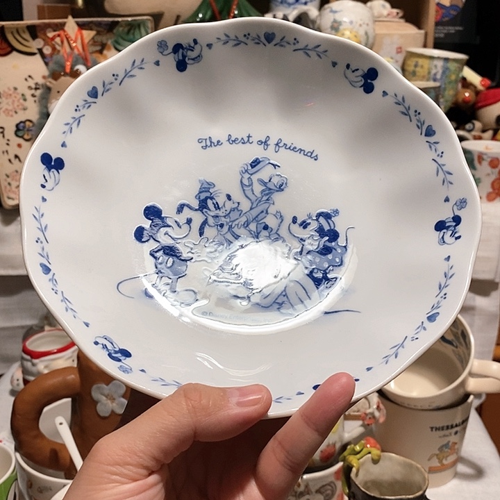 搪瓷米奇菜盘子大