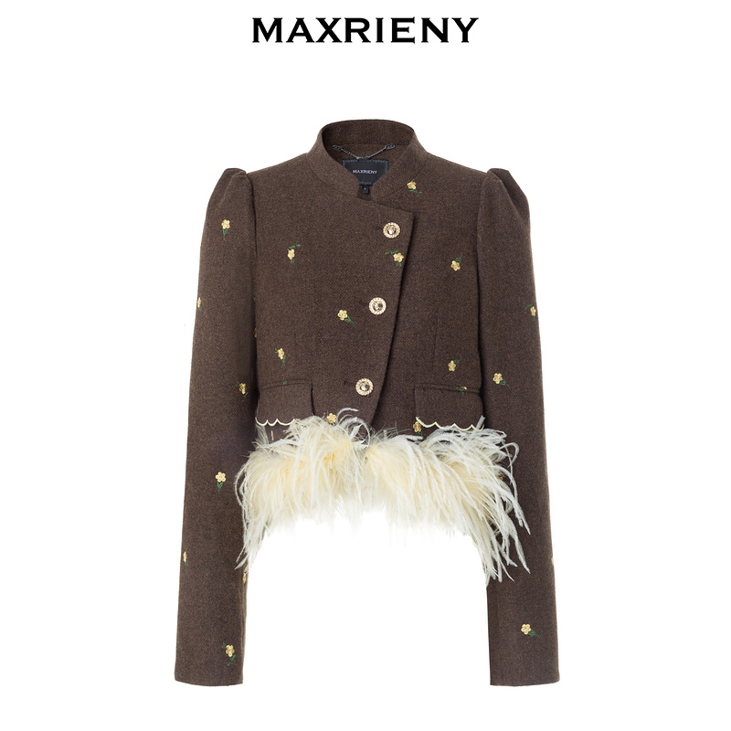 【KK专属】MAXRIENY【商场同款】宫廷复古感小香风外套高级感秋冬